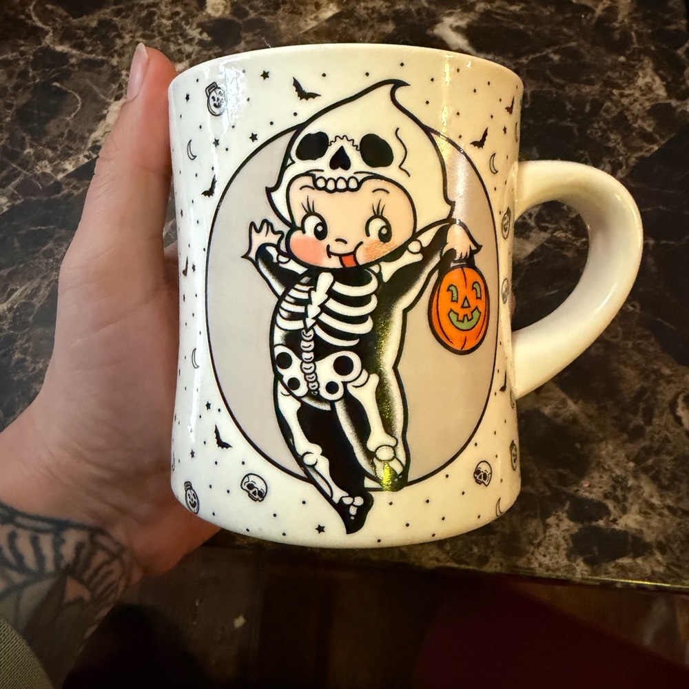 Sourpuss Skeleton Kewpie Mug